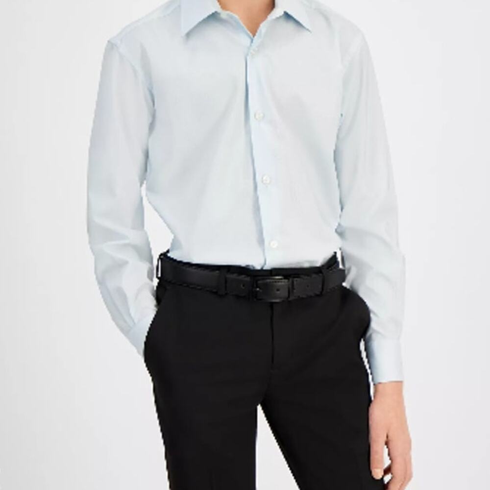 Michael Kors Big Boys Classic Fit Stretch Dress Shirt Size 16R
